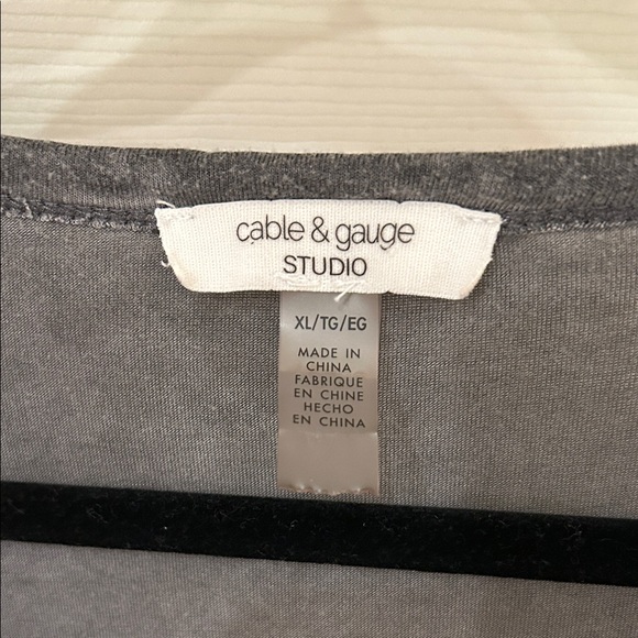 Cable & Gauge Charcoal Sleeveless Top XL - Picture 2 of 4